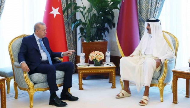 Erdoğan, Katar Emiri Al Sani ile görüştü